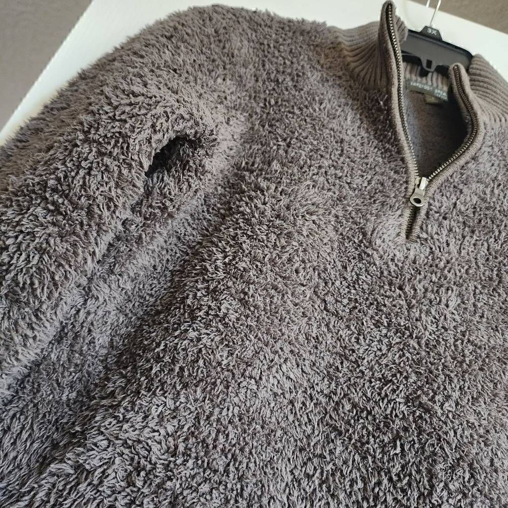 Barefoot dreams cozychic shearling half zip pullover S - Picture 5 of 6